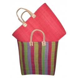 PANIER ANSE CUIR GM 42X46CM